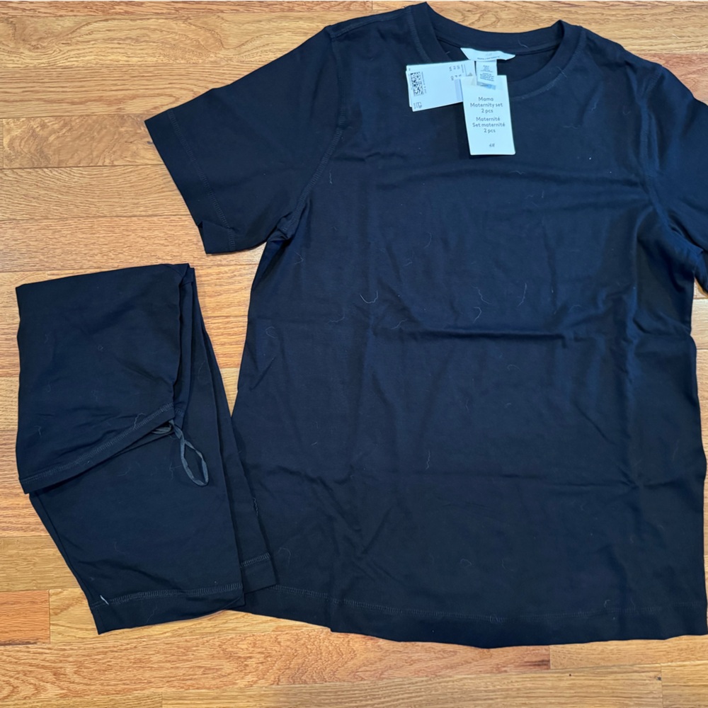 H&M Black Maternity Set